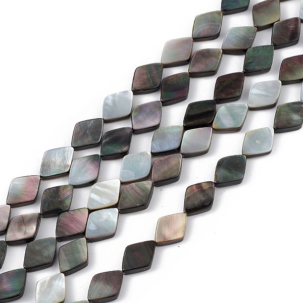 PandaHall Natural Black Lip Shell Beads Strands, Rhombus, Black, 15x10.5x3mm, Hole: 0.8mm, about 27pcs/strand, 15.94''(40.5cm) Black Lip...
PandaHall Natural Black Lip Shell Beads Strands, Rhombus, Black, 15x10.5x3mm, Hole: 0.8mm, about 27pcs/strand, 15.94''(40.5cm) Black Lip...
