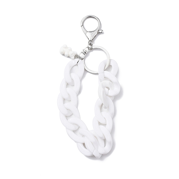 PandaHall Acrylic Curb Chain Keychain, with Resin Bear Charm and Alloy Split Key Rings, White, 17.7~18cm Acrylic Bear White
PandaHall Acrylic Curb Chain Keychain, with Resin Bear Charm and Alloy Split Key Rings, White, 17.7~18cm Acrylic Bear White