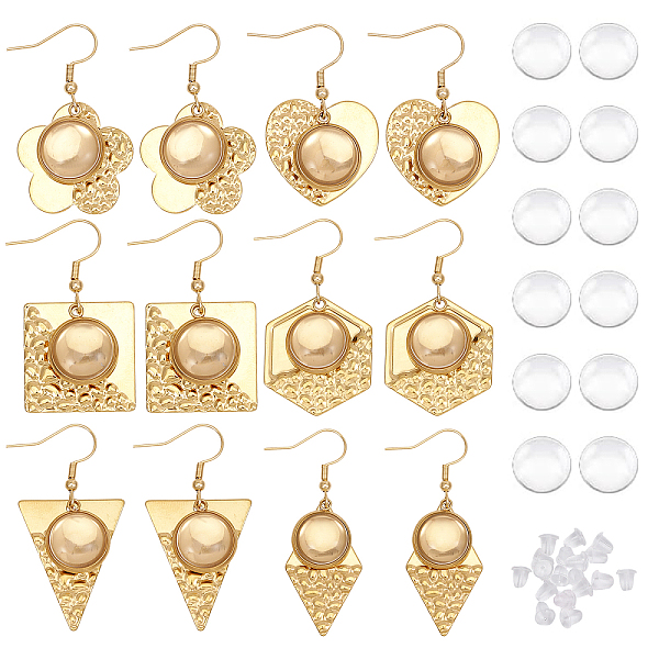 PandaHall 6 Pairs 6 Styles Blank Glass Dome Dangle Earrings, Rhombus & Flower & Hexagon & Heart 304 Stainless Steel Drop Earrings for Women...
PandaHall 6 Pairs 6 Styles Blank Glass Dome Dangle Earrings, Rhombus & Flower & Hexagon & Heart 304 Stainless Steel Drop Earrings for Women...