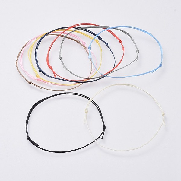 PandaHall Adjustable Flat Waxed Polyester Cords Bracelet Making, Mixed Color, 8 inch~11-7/8 inch(20.4~30cm) Waxed Polyester Cord Multicolor
PandaHall Adjustable Flat Waxed Polyester Cords Bracelet Making, Mixed Color, 8 inch~11-7/8 inch(20.4~30cm) Waxed Polyester Cord Multicolor