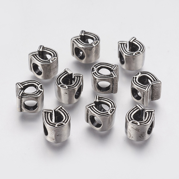 PandaHall Ion Plating(IP) 304 Stainless Steel European Beads, Large Hole Beads, Horse Shoes, Antique Silver, 9.5x8.5x8mm, Hole: 4.5mm 304...
PandaHall Ion Plating(IP) 304 Stainless Steel European Beads, Large Hole Beads, Horse Shoes, Antique Silver, 9.5x8.5x8mm, Hole: 4.5mm 304...