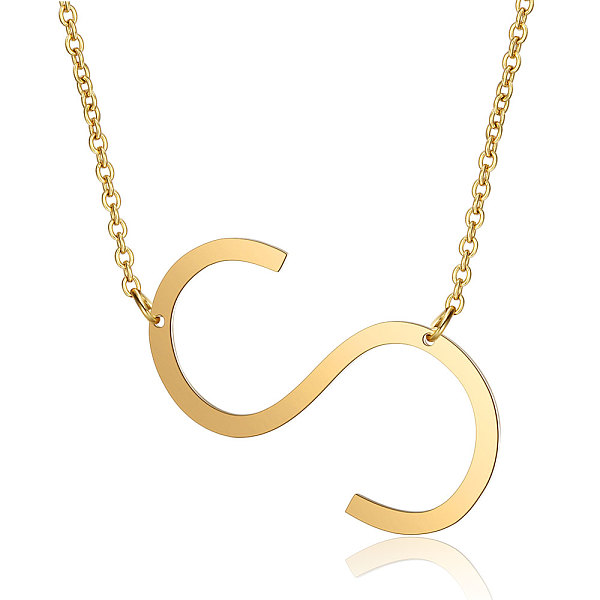 PandaHall 201 Stainless Steel Initial Pendants Necklaces, with Cable Chains, Letter, Letter.S, 17.3~18.3 inch(44~46.5cm)x1.5mm, LetterS...
PandaHall 201 Stainless Steel Initial Pendants Necklaces, with Cable Chains, Letter, Letter.S, 17.3~18.3 inch(44~46.5cm)x1.5mm, LetterS...