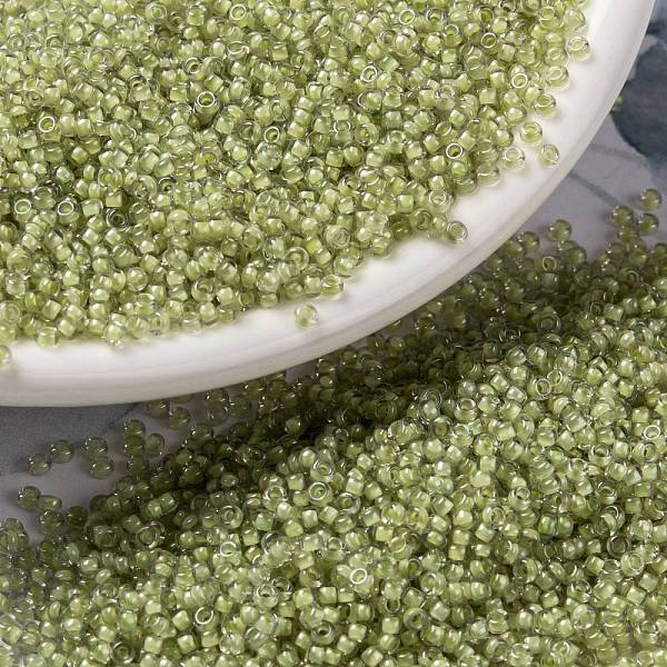 PandaHall MIYUKI Round Rocailles Beads, Japanese Seed Beads, (RR378) Light Olive Lined Crystal Luster, 15/0, 1.5mm, Hole: 0.7mm, about..., Green
PandaHall MIYUKI Round Rocailles Beads, Japanese Seed Beads, (RR378) Light Olive Lined Crystal Luster, 15/0, 1.5mm, Hole: 0.7mm, about..., Green