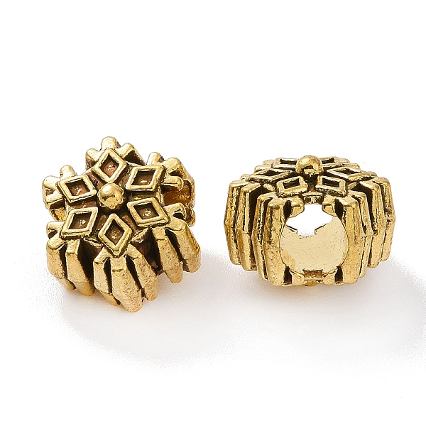 PandaHall Tibetan Style Alloy European Beads, Large Hole Beads, Christmas Snowflake, Antique Golden, 12x10.5x9.5mm, Hole: 4.4mm, about...
PandaHall Tibetan Style Alloy European Beads, Large Hole Beads, Christmas Snowflake, Antique Golden, 12x10.5x9.5mm, Hole: 4.4mm, about...