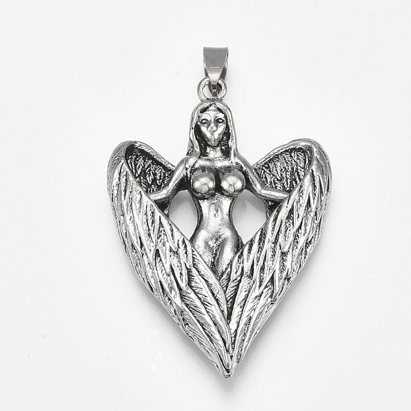 PandaHall Tibetan Style Alloy Big Pendants, Angel, Antique Silver, 55x39.5x8.5mm, Hole: 8.5x3.5mm Alloy Angel & Fairy
PandaHall Tibetan Style Alloy Big Pendants, Angel, Antique Silver, 55x39.5x8.5mm, Hole: 8.5x3.5mm Alloy Angel & Fairy