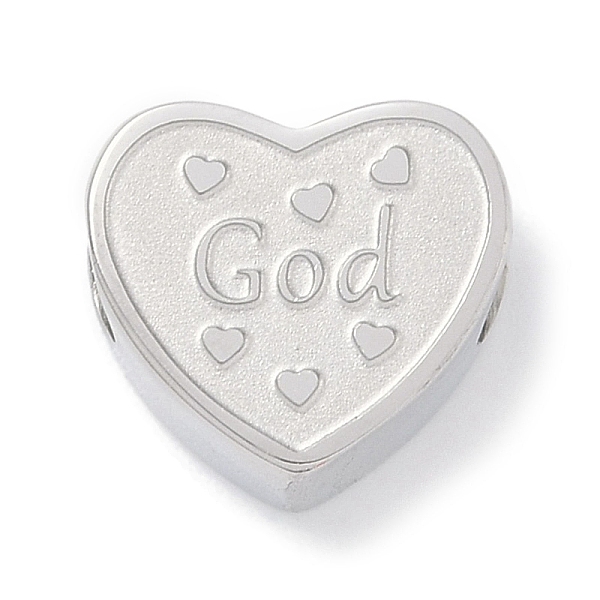 PandaHall 304 Stainless Steel European Beads, Large Hole Beads, Heart with Word God , Stainless Steel Color, 10.5x12x1mm, Hole: 4.5mm 304...
PandaHall 304 Stainless Steel European Beads, Large Hole Beads, Heart with Word God , Stainless Steel Color, 10.5x12x1mm, Hole: 4.5mm 304...