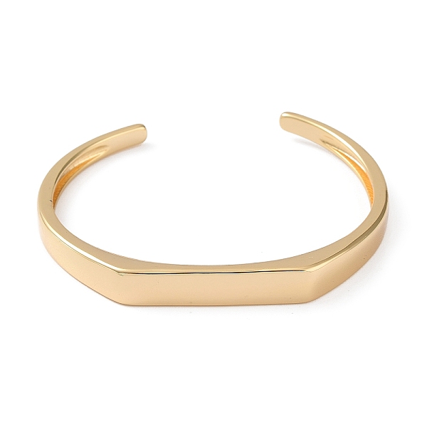PandaHall Brass Open Cuff Bangles, Rectangle, Golden, Wide: 4~7mm, Inner Diameter: 2-1/4 inch(5.75cm) Brass
PandaHall Brass Open Cuff Bangles, Rectangle, Golden, Wide: 4~7mm, Inner Diameter: 2-1/4 inch(5.75cm) Brass
