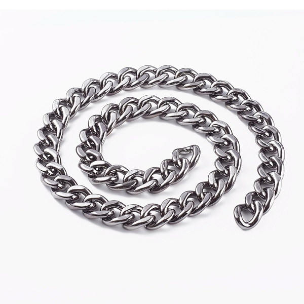 PandaHall Handmade UV Plating ABS Plastic Curb Chain, Twisted Chains, Gunmetal, Links: 33x25x8mm, 39.37 inch(1m)/strand Plastic
PandaHall Handmade UV Plating ABS Plastic Curb Chain, Twisted Chains, Gunmetal, Links: 33x25x8mm, 39.37 inch(1m)/strand Plastic