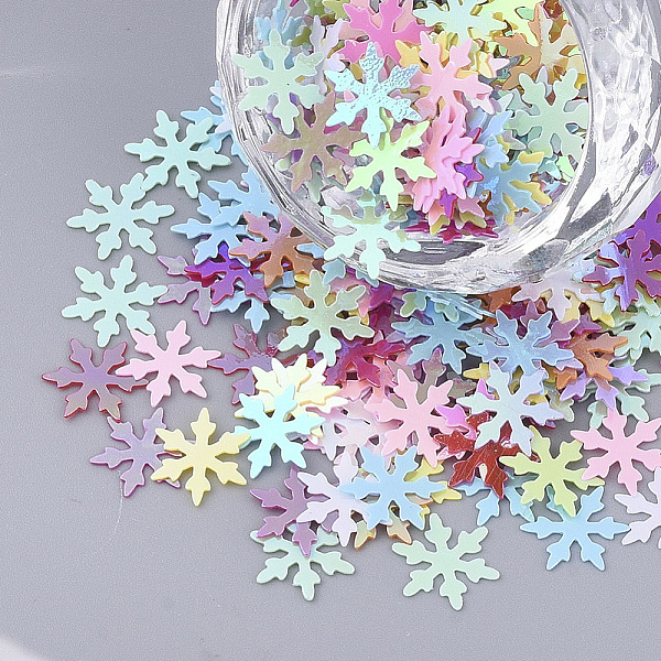 PandaHall Ornament Accessories, PVC Plastic Paillette/Sequins Beads, No Hole/Undrilled Beads, Christmas Snowflake, Mixed Color, 9.5x8x0.4mm..., Multicolor
PandaHall Ornament Accessories, PVC Plastic Paillette/Sequins Beads, No Hole/Undrilled Beads, Christmas Snowflake, Mixed Color, 9.5x8x0.4mm..., Multicolor