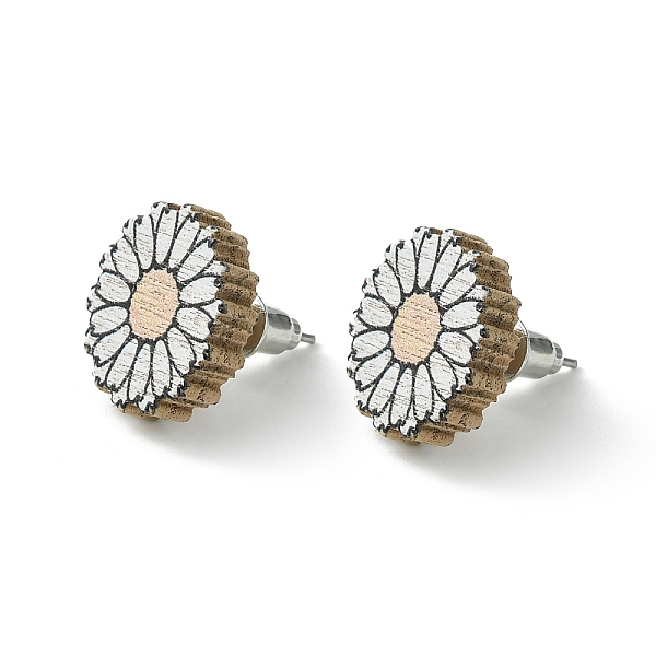 PandaHall Poplar Wood Stud Earrings, with 316 Surgical Stainless Steel Pin, Flower, 15mm Wood Flower White
PandaHall Poplar Wood Stud Earrings, with 316 Surgical Stainless Steel Pin, Flower, 15mm Wood Flower White