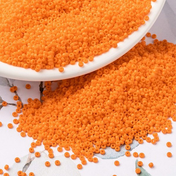 PandaHall MIYUKI Round Rocailles Beads, Japanese Seed Beads, (RR405) Opaque Tangerine, 15/0, 1.5mm, Hole: 0.7mm, about 27777pcs/50g Glass..., Orange
PandaHall MIYUKI Round Rocailles Beads, Japanese Seed Beads, (RR405) Opaque Tangerine, 15/0, 1.5mm, Hole: 0.7mm, about 27777pcs/50g Glass..., Orange