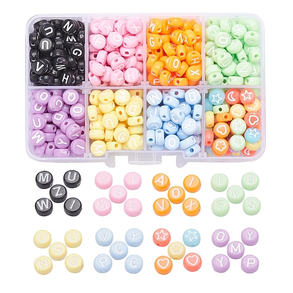 PandaHall 480Pcs 8 Style Opaque Acrylic Beads, Flat Round with Mixed Shapes, Mixed Color, 7x3~4mm, Hole: 1.5mm, about 60pcs/style Acrylic..., Multicolor
PandaHall 480Pcs 8 Style Opaque Acrylic Beads, Flat Round with Mixed Shapes, Mixed Color, 7x3~4mm, Hole: 1.5mm, about 60pcs/style Acrylic..., Multicolor