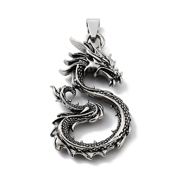 PandaHall Tibetan Style Alloy Pendants, Dragon Charms, Antique Silver, 46x26.5x7mm, Hole: 8x4mm Alloy Dragon
PandaHall Tibetan Style Alloy Pendants, Dragon Charms, Antique Silver, 46x26.5x7mm, Hole: 8x4mm Alloy Dragon