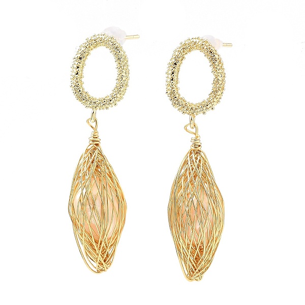 PandaHall Natural Pearl Twist Teardrop Dangle Studs Earrings, Brass Wire Wrap Earrings for Women, Real 14K Gold Plated, 46x13mm Pearl...
PandaHall Natural Pearl Twist Teardrop Dangle Studs Earrings, Brass Wire Wrap Earrings for Women, Real 14K Gold Plated, 46x13mm Pearl...