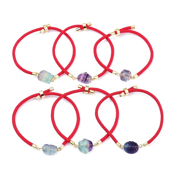 PandaHall Adjustable Nylon Cord Slider Bracelets, Bolo Bracelets, with Natural Fluorite and Golden Plated Brass Findings, Mixed Shapes, Red...
PandaHall Adjustable Nylon Cord Slider Bracelets, Bolo Bracelets, with Natural Fluorite and Golden Plated Brass Findings, Mixed Shapes, Red...