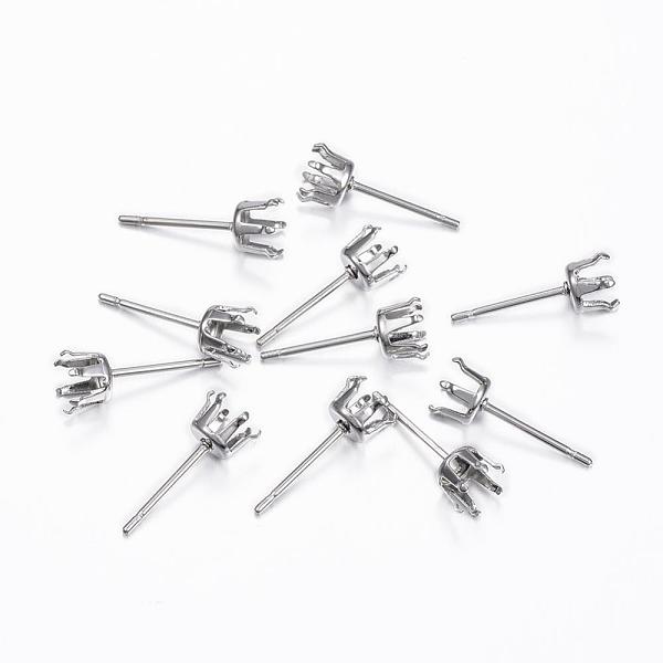 PandaHall 304 Stainless Steel Stud Earring Settings, Stainless Steel Color, 15x5mm, Tray: 4mm, Pin: 0.8mm 304 Stainless Steel Others
PandaHall 304 Stainless Steel Stud Earring Settings, Stainless Steel Color, 15x5mm, Tray: 4mm, Pin: 0.8mm 304 Stainless Steel Others