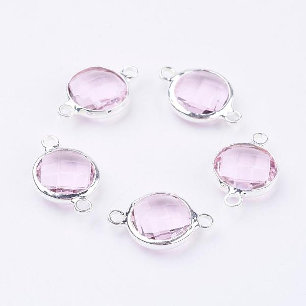 PandaHall Silver Color Plated Brass Glass Flat Round Links connectors, Faceted, Pearl Pink, 16x10.5x5mm, Hole: 1.5mm Glass Flat Round Pink
PandaHall Silver Color Plated Brass Glass Flat Round Links connectors, Faceted, Pearl Pink, 16x10.5x5mm, Hole: 1.5mm Glass Flat Round Pink