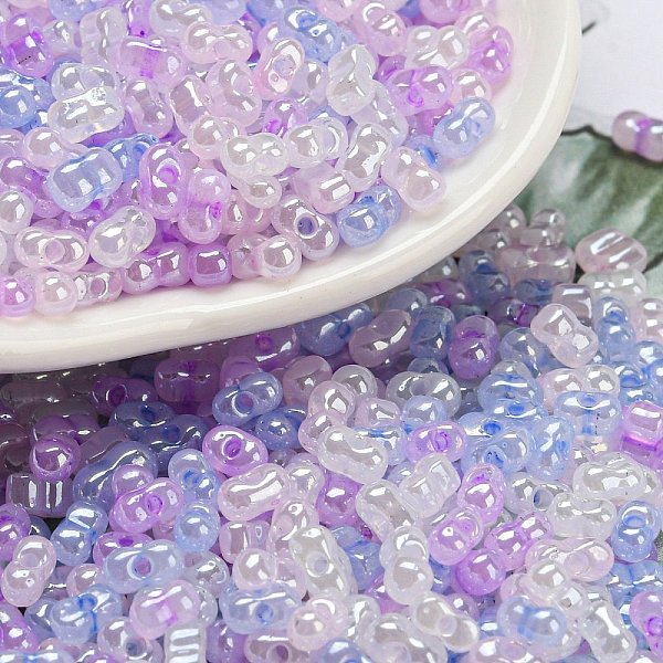 PandaHall Ceylon Glass Seed Beads, Peanut, Plum, 4~4.5x2~2.5x2~2.5mm, Hole: 0.8~0.9mm, about 10000pcs/pound Glass Peanut Purple
PandaHall Ceylon Glass Seed Beads, Peanut, Plum, 4~4.5x2~2.5x2~2.5mm, Hole: 0.8~0.9mm, about 10000pcs/pound Glass Peanut Purple