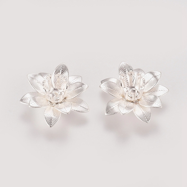 PandaHall 3D Brass Bead Caps, Flower, Multi-Petal, Silver Color Plated, Tray: 5mm, 16x6.5mm, Hole: 0.8mm Brass
PandaHall 3D Brass Bead Caps, Flower, Multi-Petal, Silver Color Plated, Tray: 5mm, 16x6.5mm, Hole: 0.8mm Brass