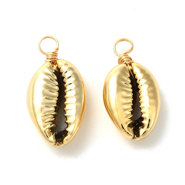PandaHall Electroplated Shell Beads Pendants, with Eco-Friendly Copper Wire, Golden, 23~26x11~13x6~7.5mm, Hole: 3.5mm Shell Shell Shape
PandaHall Electroplated Shell Beads Pendants, with Eco-Friendly Copper Wire, Golden, 23~26x11~13x6~7.5mm, Hole: 3.5mm Shell Shell Shape