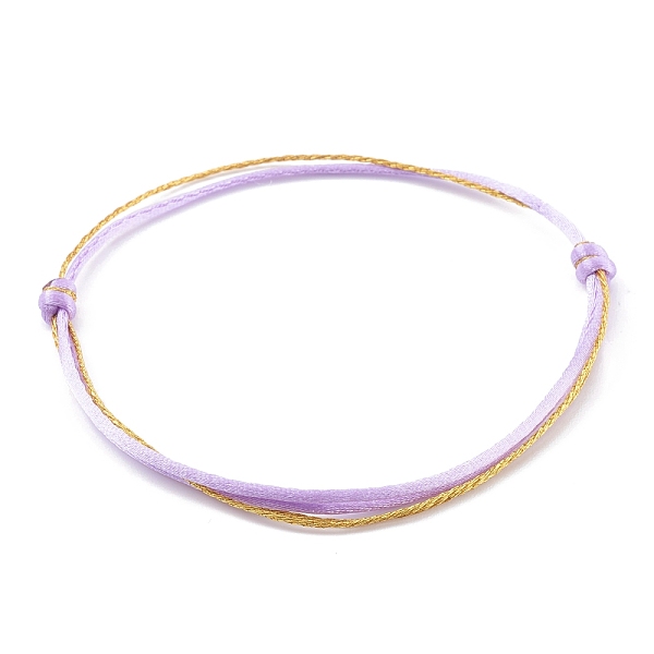 PandaHall Adjustable Nylon Thread Multi-strand Bracelet Making, with Metallic Cord, Purple, 0.2cm, Inner Diameter: 2~3-3/4 inch(5~9.5cm)...
PandaHall Adjustable Nylon Thread Multi-strand Bracelet Making, with Metallic Cord, Purple, 0.2cm, Inner Diameter: 2~3-3/4 inch(5~9.5cm)...
