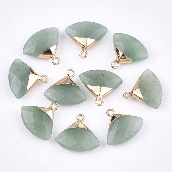 PandaHall Electroplate Natural Green Aventurine Pendants, with Brass Findings, Faceted, Triangle, Golden, 17~18x19~20x6~7mm, Hole: 1.8mm...
PandaHall Electroplate Natural Green Aventurine Pendants, with Brass Findings, Faceted, Triangle, Golden, 17~18x19~20x6~7mm, Hole: 1.8mm...
