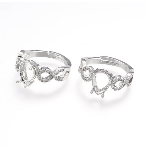 PandaHall Brass Finger Ring Components, 4 Claw Prong Ring Settings, with Cubic Zirconia, Size 6, Platinum, Tray: 7.5x5mm, 16.5mm Brass
PandaHall Brass Finger Ring Components, 4 Claw Prong Ring Settings, with Cubic Zirconia, Size 6, Platinum, Tray: 7.5x5mm, 16.5mm Brass