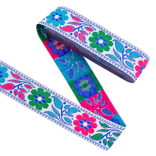 PandaHall Ethnic Style Embroidery Polyester Ribbons, Jacquard Ribbon, Garment Accessories, Colorful, Flower Pattern, 1-3/8 inch(34mm), about...
PandaHall Ethnic Style Embroidery Polyester Ribbons, Jacquard Ribbon, Garment Accessories, Colorful, Flower Pattern, 1-3/8 inch(34mm), about...