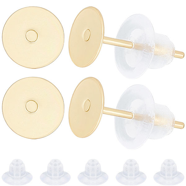 PandaHall Beebeecraft 1 Box 100Pcs Flat Round Stud Earring Findings 24K Gold Plated Stainless Steel 6mm Blank Stud Earring Bezel Post for...
PandaHall Beebeecraft 1 Box 100Pcs Flat Round Stud Earring Findings 24K Gold Plated Stainless Steel 6mm Blank Stud Earring Bezel Post for...