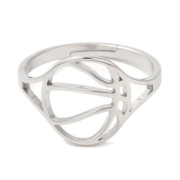 PandaHall 304 Stainless Steel Hollow Basketball Adjustable Ring for Women, Stainless Steel Color, US Size 6(16.5mm) 304 Stainless Steel
PandaHall 304 Stainless Steel Hollow Basketball Adjustable Ring for Women, Stainless Steel Color, US Size 6(16.5mm) 304 Stainless Steel