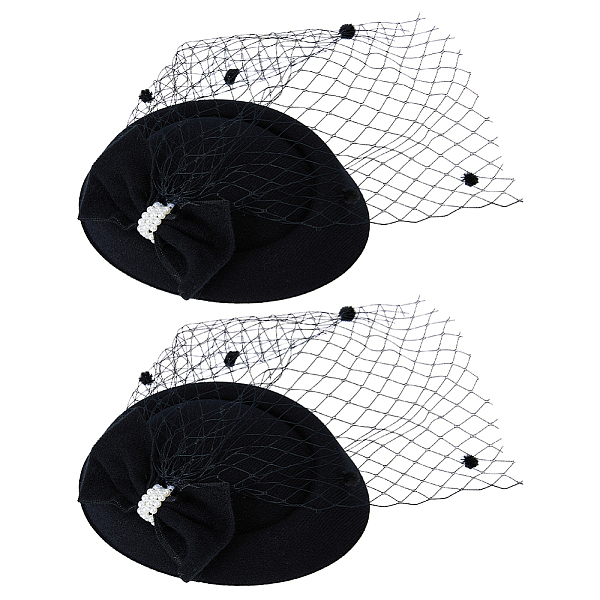 PandaHall Bowknot Wool Felt Fascinators Pillbox Hat with Iron Alligator Hair Clips, Headwear with Veil for Girls and Women, Black...
PandaHall Bowknot Wool Felt Fascinators Pillbox Hat with Iron Alligator Hair Clips, Headwear with Veil for Girls and Women, Black...