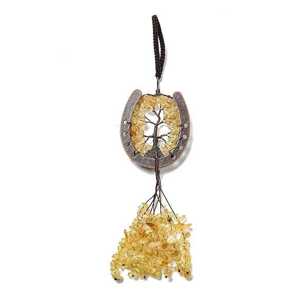 PandaHall Natural Yellow Quartz Chip Tree of Life Pendants Decoration, Brass Horse Shose Tassel Gems Hanging Ornaments, 220mm, Pendant...
PandaHall Natural Yellow Quartz Chip Tree of Life Pendants Decoration, Brass Horse Shose Tassel Gems Hanging Ornaments, 220mm, Pendant...