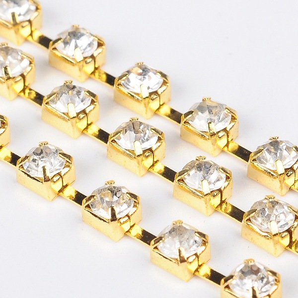 PandaHall Brass Rhinestone Cup Chain, Strass Chains, Grade A, Crystal, Golden, 3.5mm, about 28.87 Feet(8.8m)/bundle, with 1440pcs Rhinestone..., Clear
PandaHall Brass Rhinestone Cup Chain, Strass Chains, Grade A, Crystal, Golden, 3.5mm, about 28.87 Feet(8.8m)/bundle, with 1440pcs Rhinestone..., Clear
