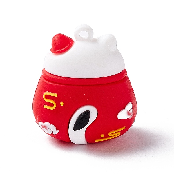 PandaHall PVC Cartoon Lucky Cat Doll Pendants, for Keychains, Maneki Neko, Red, 37x32x27mm, Hole: 3mm PVC Cat Shape Red
PandaHall PVC Cartoon Lucky Cat Doll Pendants, for Keychains, Maneki Neko, Red, 37x32x27mm, Hole: 3mm PVC Cat Shape Red