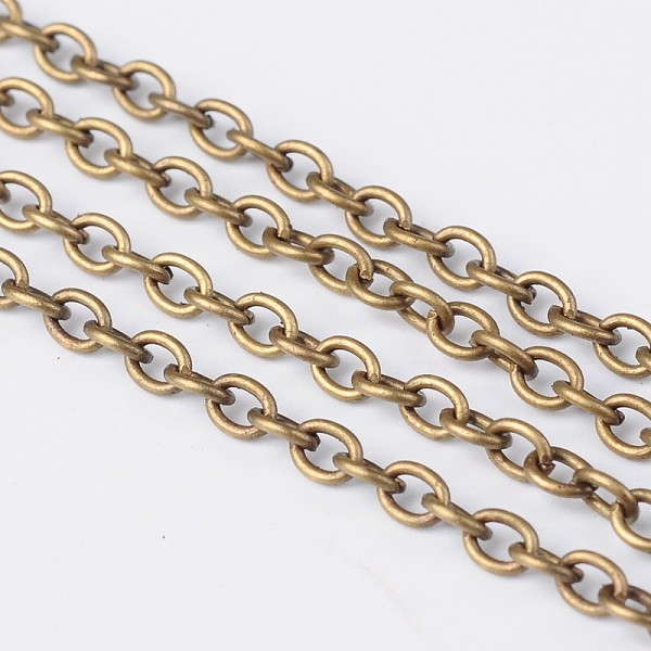 PandaHall Iron Cable Chains, Unwelded, with Spool, Oval, Cadmium Free & Nickel Free & Lead Free, Antique Bronze, 4x3x0.7mm, about 328.08...
PandaHall Iron Cable Chains, Unwelded, with Spool, Oval, Cadmium Free & Nickel Free & Lead Free, Antique Bronze, 4x3x0.7mm, about 328.08...