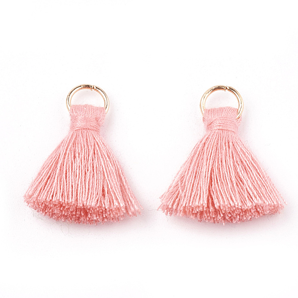 PandaHall Polycotton(Polyester Cotton) Tassel Pendant Decorations, with Iron Findings, Light Gold, Pink, 20~30x7~8mm, Hole: 5mm Polycotton...
PandaHall Polycotton(Polyester Cotton) Tassel Pendant Decorations, with Iron Findings, Light Gold, Pink, 20~30x7~8mm, Hole: 5mm Polycotton...