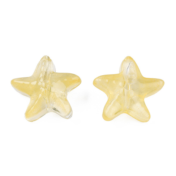 PandaHall Transparent Spray Painted Glass Beads, Starfish, Yellow, 14x15x6.5mm, Hole: 1mm Glass Starfish Yellow
PandaHall Transparent Spray Painted Glass Beads, Starfish, Yellow, 14x15x6.5mm, Hole: 1mm Glass Starfish Yellow