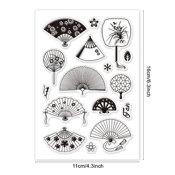 PandaHall PVC Plastic Stamps, for DIY Scrapbooking, Photo Album Decorative, Cards Making, Stamp Sheets, Fan Pattern, 16x11x0.3cm Plastic Fan
PandaHall PVC Plastic Stamps, for DIY Scrapbooking, Photo Album Decorative, Cards Making, Stamp Sheets, Fan Pattern, 16x11x0.3cm Plastic Fan