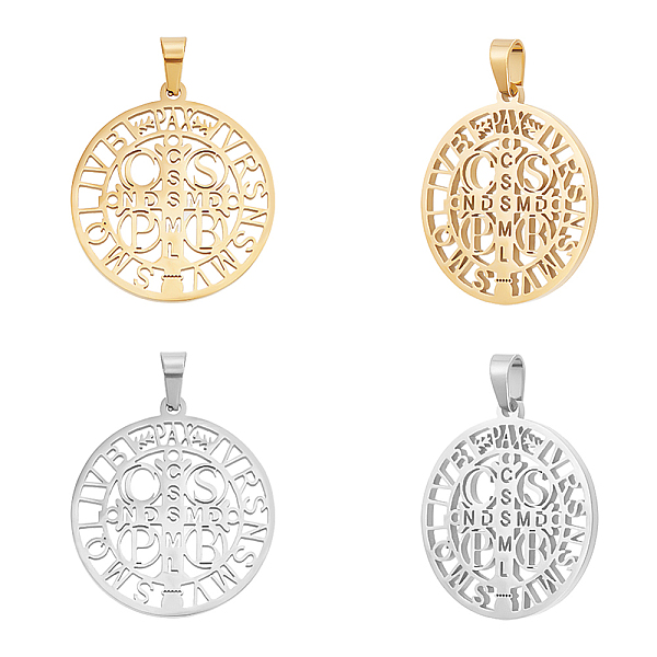 PandaHall Unicraftale 4Pcs 2 Colors 304 Stainless Steel Pendant, Saint Benedict Medal, with Word CssmlNdsmd, Golden & Stainless Steel Color...
PandaHall Unicraftale 4Pcs 2 Colors 304 Stainless Steel Pendant, Saint Benedict Medal, with Word CssmlNdsmd, Golden & Stainless Steel Color...