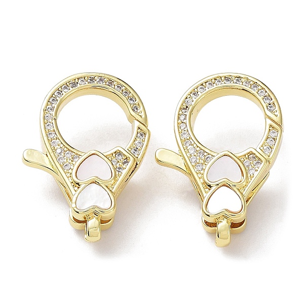 PandaHall Rack Plating Brass Micro Pave Clear Cubic Zirconia Lobster Claw Clasps, with Natural Shell, Cadmium Free & Lead Free, Long-Lasting...
PandaHall Rack Plating Brass Micro Pave Clear Cubic Zirconia Lobster Claw Clasps, with Natural Shell, Cadmium Free & Lead Free, Long-Lasting...