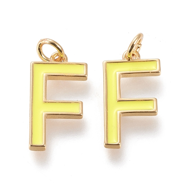 PandaHall Brass Enamel Pendants, with Jump Ring, Long-Lasting Plated, Real 18K Gold Plated, Letter.F, Champagne Yellow, Letter.F, F...
PandaHall Brass Enamel Pendants, with Jump Ring, Long-Lasting Plated, Real 18K Gold Plated, Letter.F, Champagne Yellow, Letter.F, F...