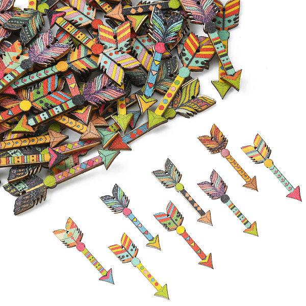 PandaHall Printed Wood Pendants, Arrow Charm, Random Pattern, Colorful, 44x12x2mm, Hole: 1mm Wood Arrow
PandaHall Printed Wood Pendants, Arrow Charm, Random Pattern, Colorful, 44x12x2mm, Hole: 1mm Wood Arrow