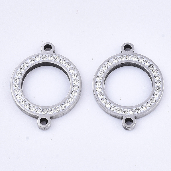 PandaHall 304 Stainless Steel Links connectors, with Rhinestone, Ring, Stainless Steel Color, Crystal, 21x16x2mm, Hole: 1.5mm Stainless..., Clear
PandaHall 304 Stainless Steel Links connectors, with Rhinestone, Ring, Stainless Steel Color, Crystal, 21x16x2mm, Hole: 1.5mm Stainless..., Clear