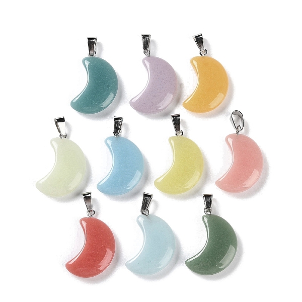 PandaHall Synthetic Noctilucent Stone/Luminous Stone Pendants, Glow in the Dark Moon Charms with Stainless Steel Color Plated 201 Stainless..., Multicolor
PandaHall Synthetic Noctilucent Stone/Luminous Stone Pendants, Glow in the Dark Moon Charms with Stainless Steel Color Plated 201 Stainless..., Multicolor