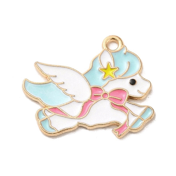 PandaHall Alloy Enamel Pendants, Light Gold, Unicorn Charm, Azure, 19x23x1mm, Hole: 1.6mm Alloy+Enamel Unicorn Blue
PandaHall Alloy Enamel Pendants, Light Gold, Unicorn Charm, Azure, 19x23x1mm, Hole: 1.6mm Alloy+Enamel Unicorn Blue