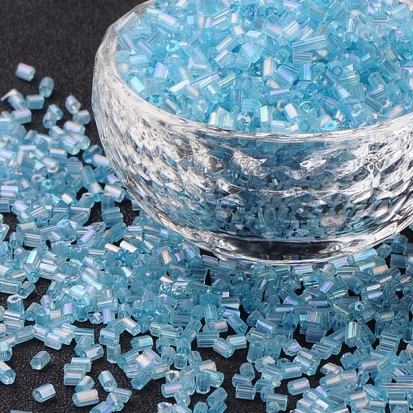 PandaHall 11/0 Two Cut Glass Seed Beads, Hexagon, Trans.Colours Rainbow, Sky Blue, Size: about 2.2mm in diameter, about 37500pcs/Pound Glass...
PandaHall 11/0 Two Cut Glass Seed Beads, Hexagon, Trans.Colours Rainbow, Sky Blue, Size: about 2.2mm in diameter, about 37500pcs/Pound Glass...