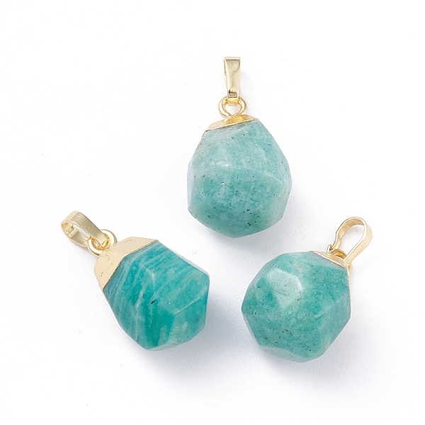 PandaHall Natural Amazonite Pendants, with Brass Bails, Faceted, Teardrop, Golden, 19~21x12~14x11~15mm, Hole: 5x3mm Amazonite Teardrop
PandaHall Natural Amazonite Pendants, with Brass Bails, Faceted, Teardrop, Golden, 19~21x12~14x11~15mm, Hole: 5x3mm Amazonite Teardrop