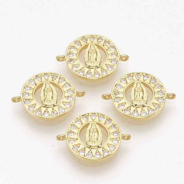PandaHall Brass Micro Pave Clear Cubic Zirconia Links connectors, Flat Round with Virgin Mary, Golden, 13x18x2.5mm, Hole: 1mm Brass+Cubic...
PandaHall Brass Micro Pave Clear Cubic Zirconia Links connectors, Flat Round with Virgin Mary, Golden, 13x18x2.5mm, Hole: 1mm Brass+Cubic...