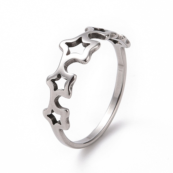 PandaHall 201 Stainless Steel Star Wrap Finger Ring for Women, Stainless Steel Color, US Size 6 1/2(16.9mm) 201 Stainless Steel
PandaHall 201 Stainless Steel Star Wrap Finger Ring for Women, Stainless Steel Color, US Size 6 1/2(16.9mm) 201 Stainless Steel