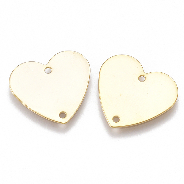PandaHall Brass Links connectors, Heart, Nickel Free, Real 18K Gold Plated, 17x19x1mm, Hole: 1mm Brass Heart
PandaHall Brass Links connectors, Heart, Nickel Free, Real 18K Gold Plated, 17x19x1mm, Hole: 1mm Brass Heart